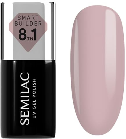 Semilac UV Nagellack Smart Builder 815 Delicate Mocca 7 ml – Gedämpftes Mocca mit Milchschokoladeneffekt, 8-in-1 Formel, Selbstnivellierend, Schnelle & Mühelose Anwendung