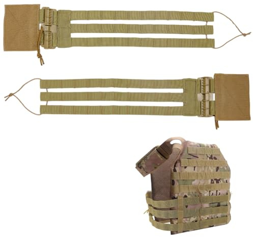 FINGERINSPIRE 1 par Väst Snabbfrigörande Skelettnät Cummerbund Remmar 585 x 132 x 18,5 mm Nylon Taktisk Väst Bälte Cummerbund Rem Sidobälte för JPC XPC NCPC Västar Taktisk Utrustning Tillbehör