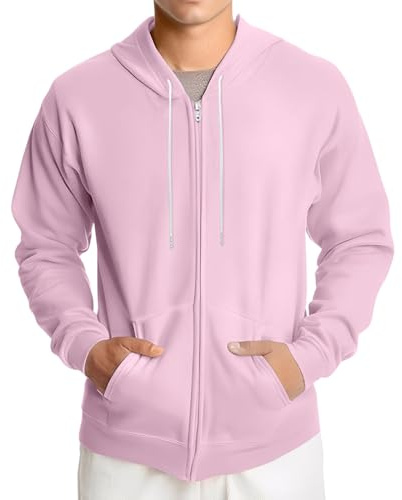 Générique Sweat Homme à Capuche Zippé Hiver Chaud Veste Sport DéContracté Léger Respirant Hoodie Pull Couleur Unie Manches Longues Sportswear