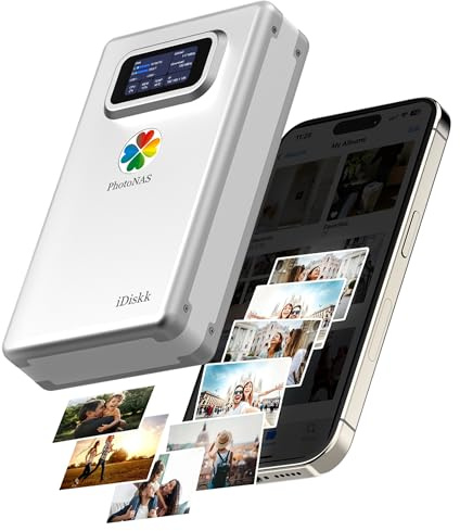 iDiskk NAS Netzwerkspeicher 2TB, Cloud-Speichergerät mit HDD, Fernzugriff, Auto-Backup, Geräteübergreifende Synchronisation