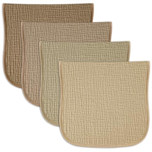 Baby-spuckdukar av muslin 50x25 cm Ultramjukt och absorberande Återanvändbara muslindukar för baby för pojkar och flickor Oundgänglig för nyfödda för dreglande och bubbla (brun)