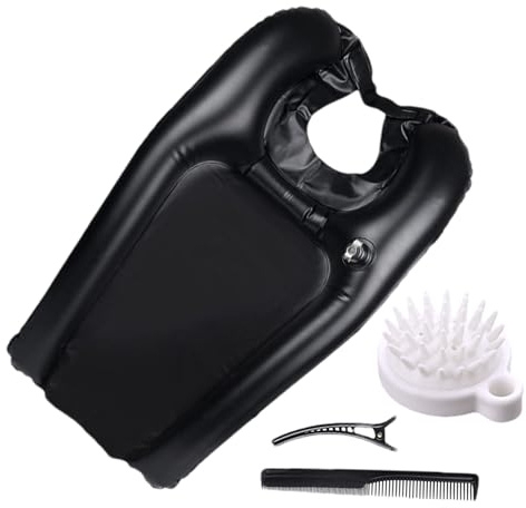 Vesidoloy Bacino gonfiabile per capelli, in PVC, portatile, per saloni di bellezza, supporto per il collo, per anziani, donne incinte, bambini