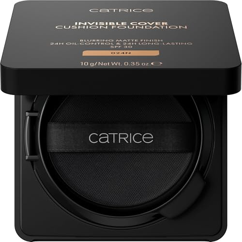 Catrice Invisible Cover Cushion Foundation Nr. 024N hållbar (10g) | Olje- och glanskontroll, Långvarig, Porförfinande, Soft focus, Matt finish, Utjämnande, 24 h, Foundation