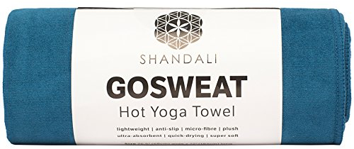 Best Hot Yoga-Handtuch, super saugfähig, 100% Mikrofaser, rutschfest, Wildleder, bestes Bikram/Hot Yoga-Handtuch, bestes Camping-/Outdoor-Handtuch, (Evening Blue, Standard – 66,5 x 183,9 cm)