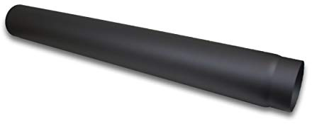LANZZAS Ugnsrör 1000 mm förlängning – i diameter Ø 120 mm – färg: svart – rökrör, kaminrör