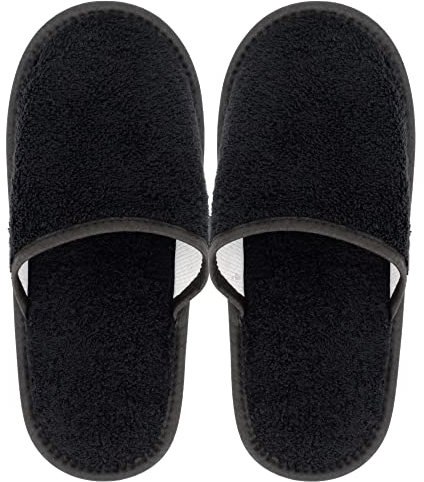 Linnea Chaussons de Bain Pure Noir Taille Large L du 41 au 43