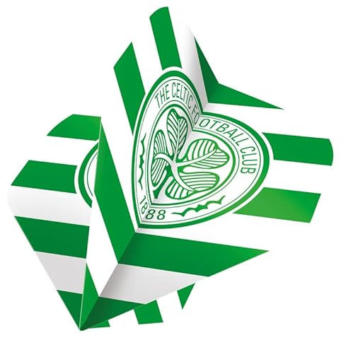 FOCO Offizielles Lizenzprodukt Celtic Football Club 100 Mikron, Standard-Form, gestreift, Weiß/Grün (F3918)