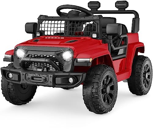 Best Choice Products 6V Kids Ride On Toy, Mini Truck, Electric Play Car w/Parent Remote Control, 4-Wheel Suspension, LED Lights, 2 Speeds, Functional Horn, 3.1MPH Max Speed - Red