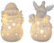 Formano Dekorative Winterfigur Schneemann oder Rentier für Winter und Weihnachten 14cm mit LED und Timer (Rentier)