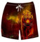 LAOLIUSN Herren Tiger Boardshorts Animal Graphic Beach Shorts, Orange/Abendrot im Zickzackmuster (Sunset Chevron), XXL