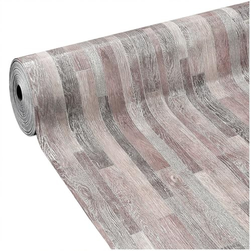 EMMEVI Revestimiento de suelo de PVC Rollo de vinilo 31 tamaños Diseño de madera parquet Shabby Chic 100 x 300 cm Dis_A