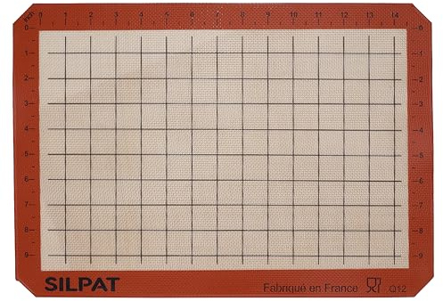 Silpat The Original Premium Non-Stick Silicone Baking Mat, Gridded Half Sheet Size, 11-5/8 x 16-1/2
