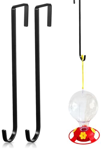 KGDUYC 2 crochets de porte en forme de couronne, crochets de porte universels en acier inoxydable, noir, 30 cm