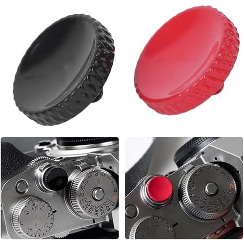 2 stycken utlösningsknappar för Fuji, metall mässing mjuk utlösningsknapp kamera-knapp, universell konkav yta utlösningsknapp mjuk release-knapp för Fujifilm Leica Canon Nikon Sony Olympus
