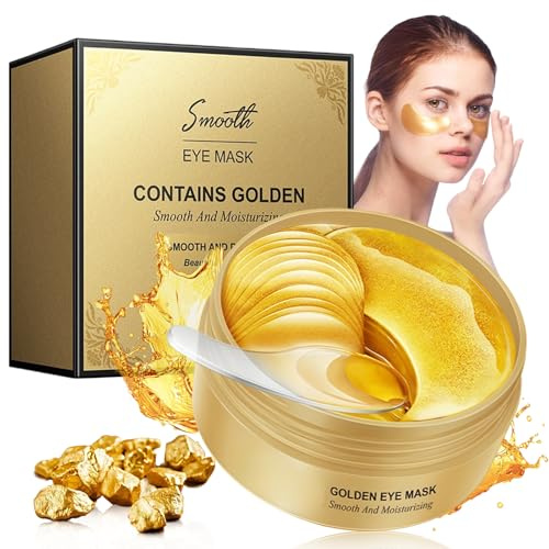 Masque Yeux 60 Pcs, Patch Yeux Collagène en Gel, Anti-Cernes et Anti Poches, Hydratant et Anti Âge, Soin Contour des Yeux pour Femmes et Hommes