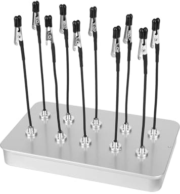 Soporte Magnético para Soldar, Incluye 10 Pinzas Flexibles y 1 Caja Soldador, Estación de Soporte Magnético Todo en Uno para Soldar Placas Circuito Impreso y Modelismo