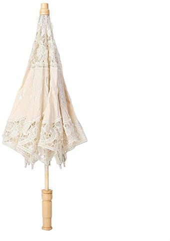 Atyhao Main Dentelle Fleur, Broderie Parasol, Mariage Photographie, Nuptiale Parapluie, Bagages Voyage, Équipement