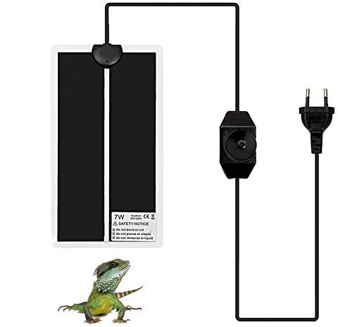 Reptil - Esterilla calefactora para terrario, cojín de calefacción, para mascotas, para acuarios, terrarios, reptiles, serpientes, lagartos, tortugas, insectos