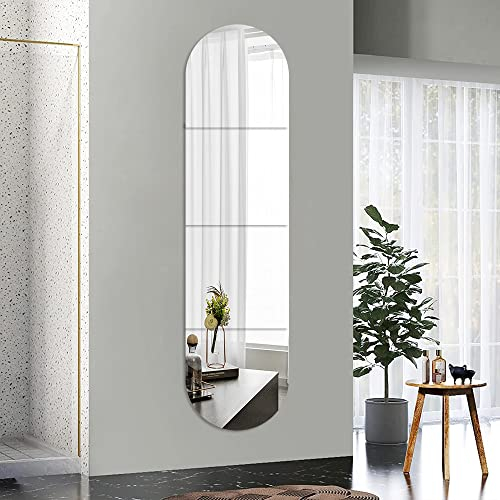 MCLEULLA – Grand miroir mural en 4 parties, en plexiglas acrylique, sans cadre pour mur, salle de sport, couloir, sol, 30,5 x 30,5 cm