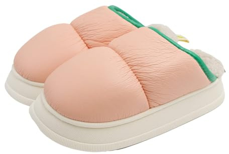 JOMIX Ciabatte Donna Invernali da Casa Pantofole Donna Invernali Calde Ciabatte Imbottita Memory Foam Morbide Comode MD8901 (Rosa, 40/41)
