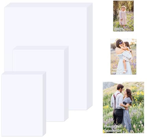 ZBEIVAN Glossy Photo Paper 4x6, 5x7, 8.5x11 inch, 150 Sheets, Inkjet Printer Paper for Dye Ink, 200 GSM (4x6, 5x7, 8.5x11 50 Sheets Each)