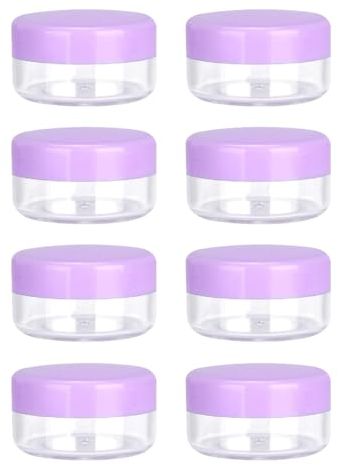 Contenitori Cosmetici, 8 Pcs 10g Trasparente Contenitori da Viaggio,Vasetti Plastica Cosmetico, Viaggio Contenitore Cosmetico Trasparente, Contenitori Viaggio con Tappo per Cosmetici/Crema/Perline