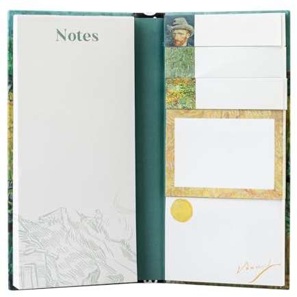 Grupo Erik Bloc de notas Adhesivas Van Gogh - 5 tamaños diferentes notas adhesivas - Notas adhesivas bonitas - Papeleria y material escolar, licencia oficial