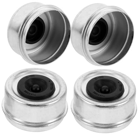 MAGICLULU 4 Teiliges Anhängerzubehör Radlagerkappen Anhänger Fettkappe Anhänger Staubkappe Lagerstaubkappen Anhänger Naben Fettkappe Achsen Radkappen Set Anhänger Radnabenkappe