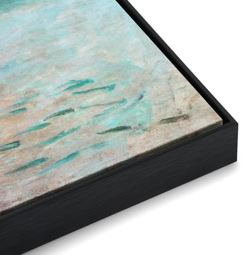 Akfado Floating Frame for 18x24 Stretched Canvas with 0.6-0.8 Deep, DIY Floater Oil Painting Frames for Flower Floral Pop Fun Art Prints, Memorial Gift for Birthday, No Glass & Back (Black)