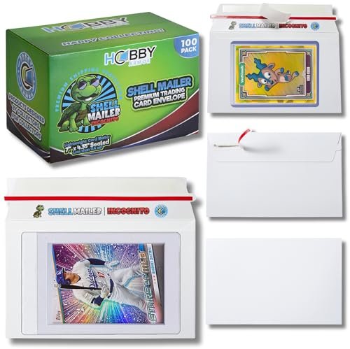Shell Mailer Incognito Trading Card Envelopes for Shipping 100 Card Mailers