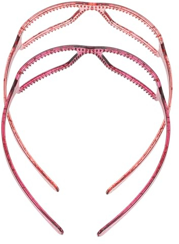 HONITANO Bandeaux pour Cheveux et Maintiennent les Cheveux en Place Lot de 2 Design Lunettes en PC Femme Confortables Lavage du Visage et Coiffure