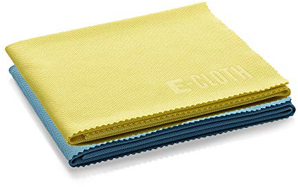 E-Cloth Glass & Polishing Microfibre Cleaning Cloth, 300 Wash Guarantee, Reusable, Assorted Colors, 2 Pack