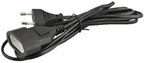 UNITEC Euro-Verlängerung mit Stecker und Kupplung, 3m, schwarz