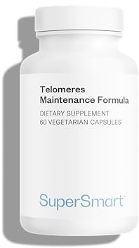 Supersmart - Telomeres Maintenance Formula - Contient des Antioxydants Naturels Puissants (Catéchines de Thé Vert, Carnosine, Gamma-Tocotriénols) | Sans OGM - 60 Capsules Végétariennes
