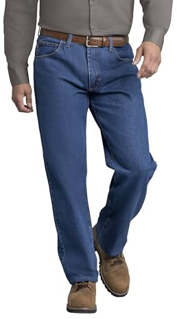 Red Kap mens Relaxed Fit jeans, Stonewash, 40W x 30L US