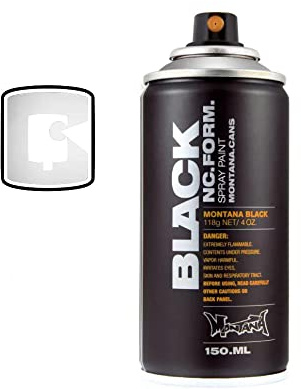 Montana BLACK Sprühdose POCKET CAN 150ml, outline silver