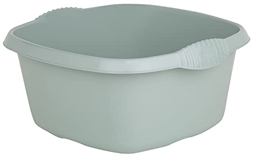 #11 1x Schüssel grün - 9 Liter - 32x32 cm - quadratisch - Waschschüssel Spülschüssel Wasserschüssel - Lebensmittelecht - Kunststoff Spüle
