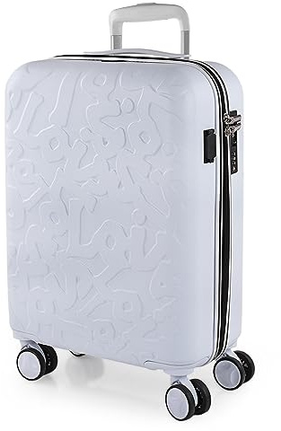 Lois - Maleta Mediana con 4 Ruedas Giratorias para Viajes Largos Tipo Trolley Ideal como Maletas de Viaje Grandes 23 Kilos y Maleta Viaje Mediana Resistentes, Blanco
