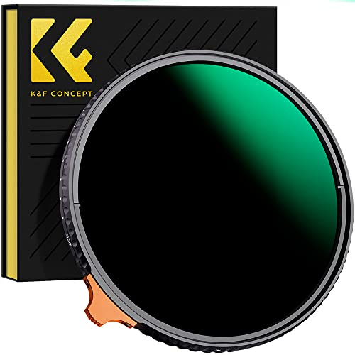 K&F CONCEPT 82mm Variable ND Filter ND3-ND1000 (1.5-10 Stops), 28-Layer Coatings HD Optical Glass Adjustable Neutral Density Filter for Camera Lens(Nano-X Series)