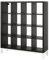Ikea KALLAX Regal mit Untergestell, 147x164 cm, schwarz-braun/weiß