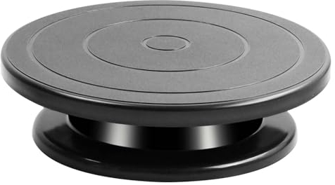 Piatto girevole per torta, 27 cm, piatto girevole per torta, piatto girevole per torte, con piedino, adatto per torte e artigianato