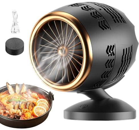 Tabletop Hood Countertop Ventilation Hood - Silent Extractor Fan for BBQ, Hot Pot, Fondue, Camping - Mini Kitchen Hood Desktop Cooker Hood Kitchen Extractor