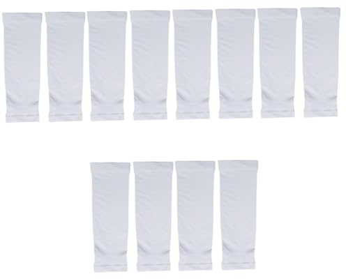 Happyyami 6 Paires Couverture De Bras Pour Les Enfants Manches De Vélo Protecteurs De Bras Uv Manchon De Bras D'entraînement Couverture De Bras D'enfants Manchons De Protection Uv Blanche