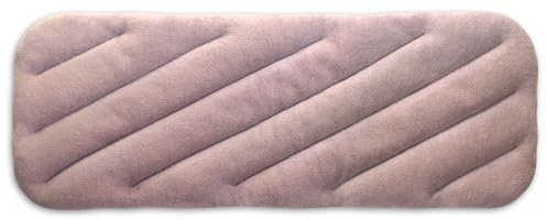 LESCHI XXL Wärmekissen für Mikrowelle (50x20 cm), 100% Bio Baumwolle und Bio Weizen, 8 Kammer Körnerkissen, Rosa, anschmiegsames Getreidekissen ideal als Wärmespender für Rücken Bauch Schulter Nacken