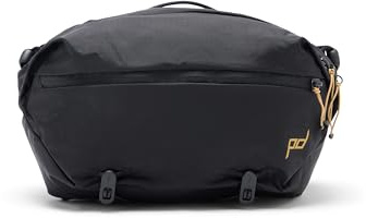 Peak Design Outdoor Sling 7L, Black, Padded Adjustable Shoulder Strap for Crossbody or Waist Carry, 10 Pockets, Ideal for Carrying Cameras and Essentials, Versatile Sling Bag for Men and Women