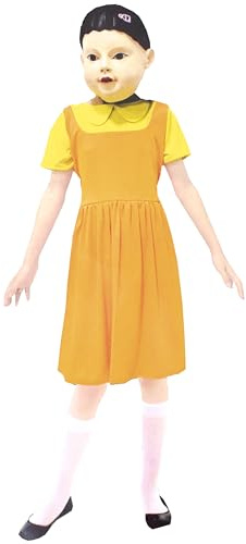 Gojoy shop- Disfraz de Muñeca para Niños Carnaval Halloween (Contiene:Vestido con Manga Corta y Mochila de Cuerdas.) (adulta L=160CM-170CM)