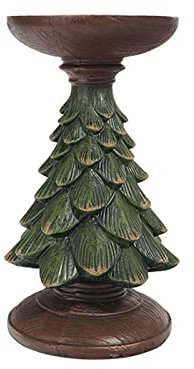 Portacandele in resina a forma di albero di Natale, decorazione ornamentale da tavolo