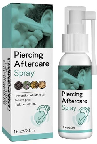 Piercing Cleaner for Piercings - Ear Piercing Cleaning Solution - Gentle Ear Aftercare Cleaning Fluid –Soothing for Ears, Nose, Tongue & Navel | Safe | Promotes Hygiene