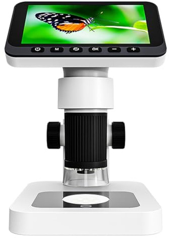 Uxsjakjsd High Electron Microscope for Junior High School Students Children' S Definition Microscope with Screen Magnifying Glass
