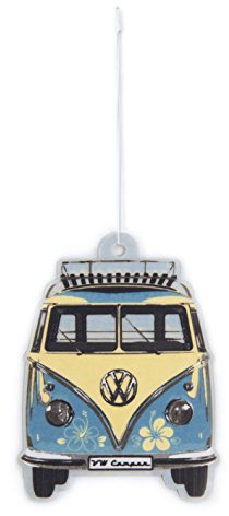 BRISA VW Collection - Volkswagen Luft-Erfrischer-Duft-Spender fürs Auto im T1 Bulli Bus Motiv Einzelpack (Bus Front/Pina Colada/Türkis)